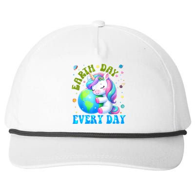 Cute Love Our Planet Unicorn Earth Day Snapback Five-Panel Rope Hat