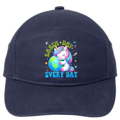 Cute Love Our Planet Unicorn Earth Day 7-Panel Snapback Hat