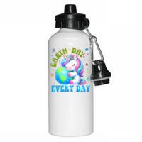 Cute Love Our Planet Unicorn Earth Day Aluminum Water Bottle