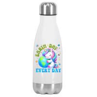 Cute Love Our Planet Unicorn Earth Day Stainless Steel Insulated Water Bottle