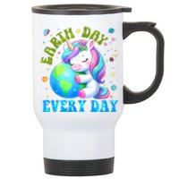 Cute Love Our Planet Unicorn Earth Day Stainless Steel Travel Mug