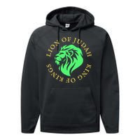 Christian Lion Of Judah Jesus Christ Gift Performance Fleece Hoodie