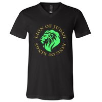 Christian Lion Of Judah Jesus Christ Gift V-Neck T-Shirt