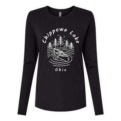 Chippewa Lake Ohio Womens Cotton Relaxed Long Sleeve T-Shirt