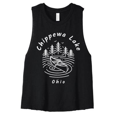 Chippewa Lake Ohio Women's Racerback Cropped Tank