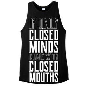 Closed Minds Closed Mouths Ladies PosiCharge Tri-Blend Wicking Tank