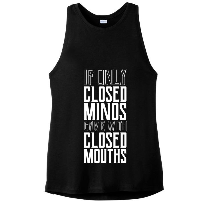 Closed Minds Closed Mouths Ladies PosiCharge Tri-Blend Wicking Tank