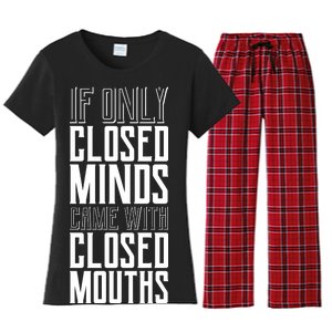 Closed Minds Closed Mouths Women's Flannel Pajama Set