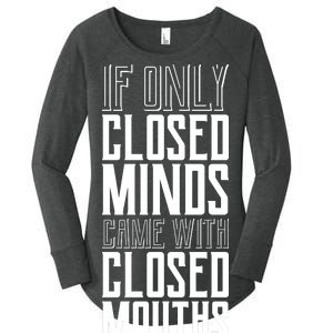 Closed Minds Closed Mouths Women's Perfect Tri Tunic Long Sleeve Shirt