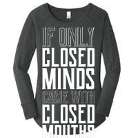 Closed Minds Closed Mouths Women's Perfect Tri Tunic Long Sleeve Shirt