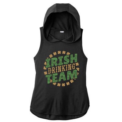 Clover Irish Drinking Team Ladies PosiCharge Tri-Blend Wicking Draft Hoodie Tank