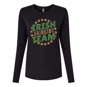 Clover Irish Drinking Team Womens Cotton Relaxed Long Sleeve T-Shirt