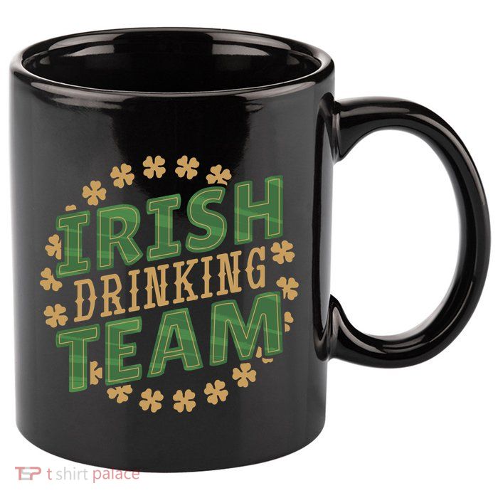 Clover Irish Drinking Team 11oz C Handle Ceramic Mug