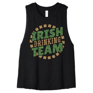 Clover Irish Drinking Team Women's Racerback Cropped Tank