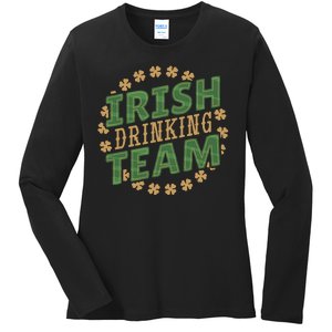 Clover Irish Drinking Team Ladies Long Sleeve Shirt