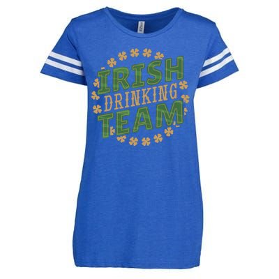 Clover Irish Drinking Team Enza Ladies Jersey Football T-Shirt