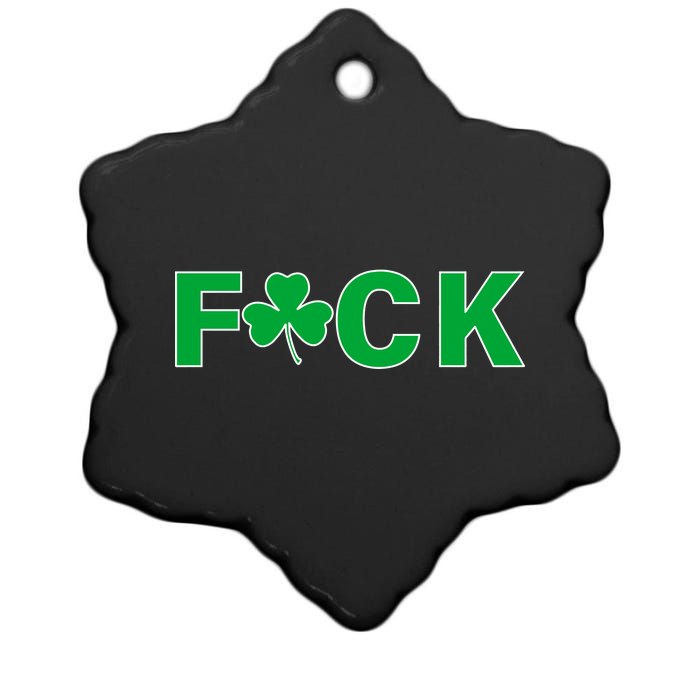 Clover Irish F*UCK Ceramic Star Ornament