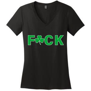 Clover Irish F*UCK Women's V-Neck T-Shirt