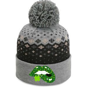 Clover Lips St.Patrick's Day The Baniff Cuffed Pom Beanie