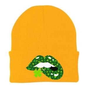 Clover Lips St.Patrick's Day Knit Cap Winter Beanie