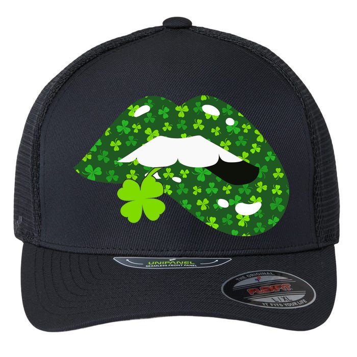 Clover Lips St.Patrick's Day Flexfit Unipanel Trucker Cap