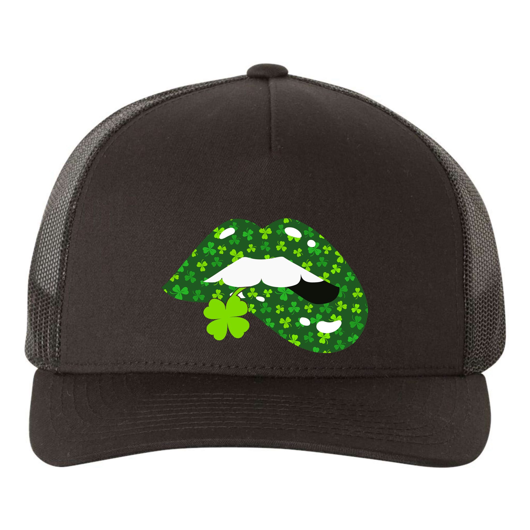 Clover Lips St.Patrick's Day Yupoong Adult 5-Panel Trucker Hat