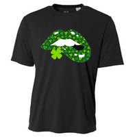 Clover Lips St.Patrick's Day Cooling Performance Crew T-Shirt