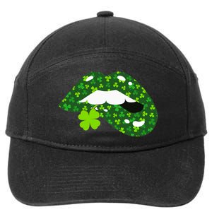 Clover Lips St.Patrick's Day 7-Panel Snapback Hat