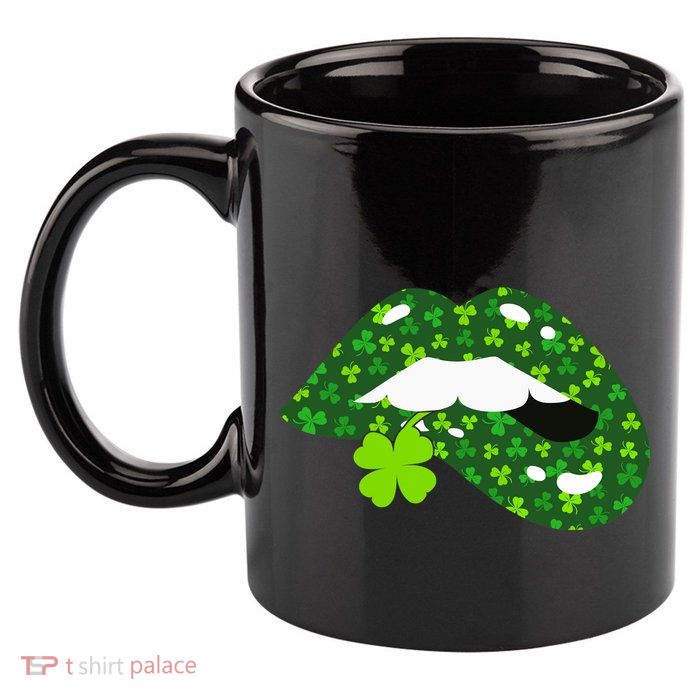 Clover Lips St.Patrick's Day 11oz C Handle Ceramic Mug