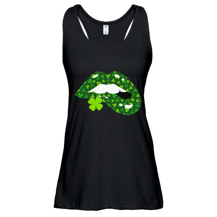 Clover Lips St.Patrick's Day Ladies Essential Flowy Tank