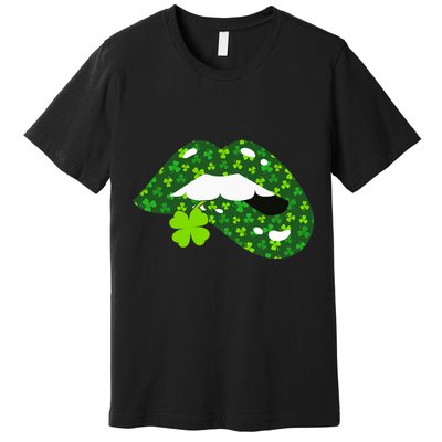 Clover Lips St.Patrick's Day Premium T-Shirt