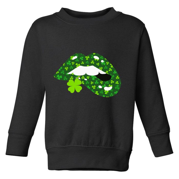 Clover Lips St.Patrick's Day Toddler Sweatshirt