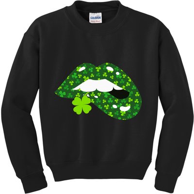 Clover Lips St.Patrick's Day Kids Sweatshirt
