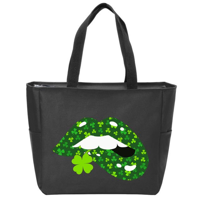 Clover Lips St.Patrick's Day Zip Tote Bag
