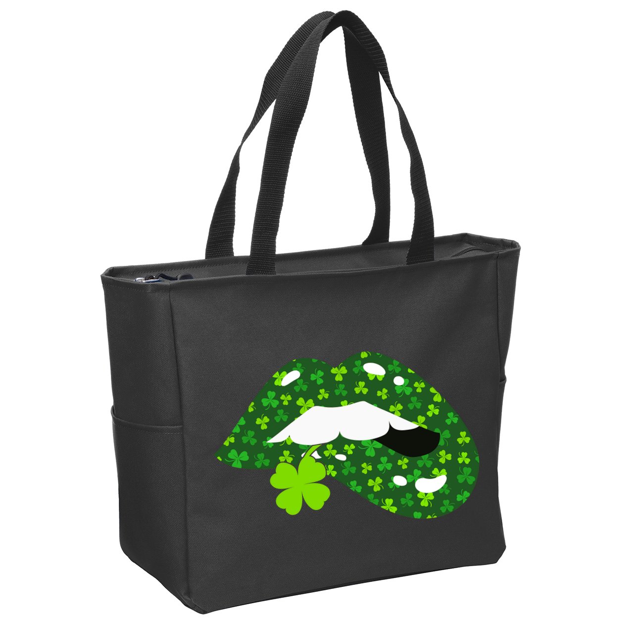 Clover Lips St.Patrick's Day Zip Tote Bag