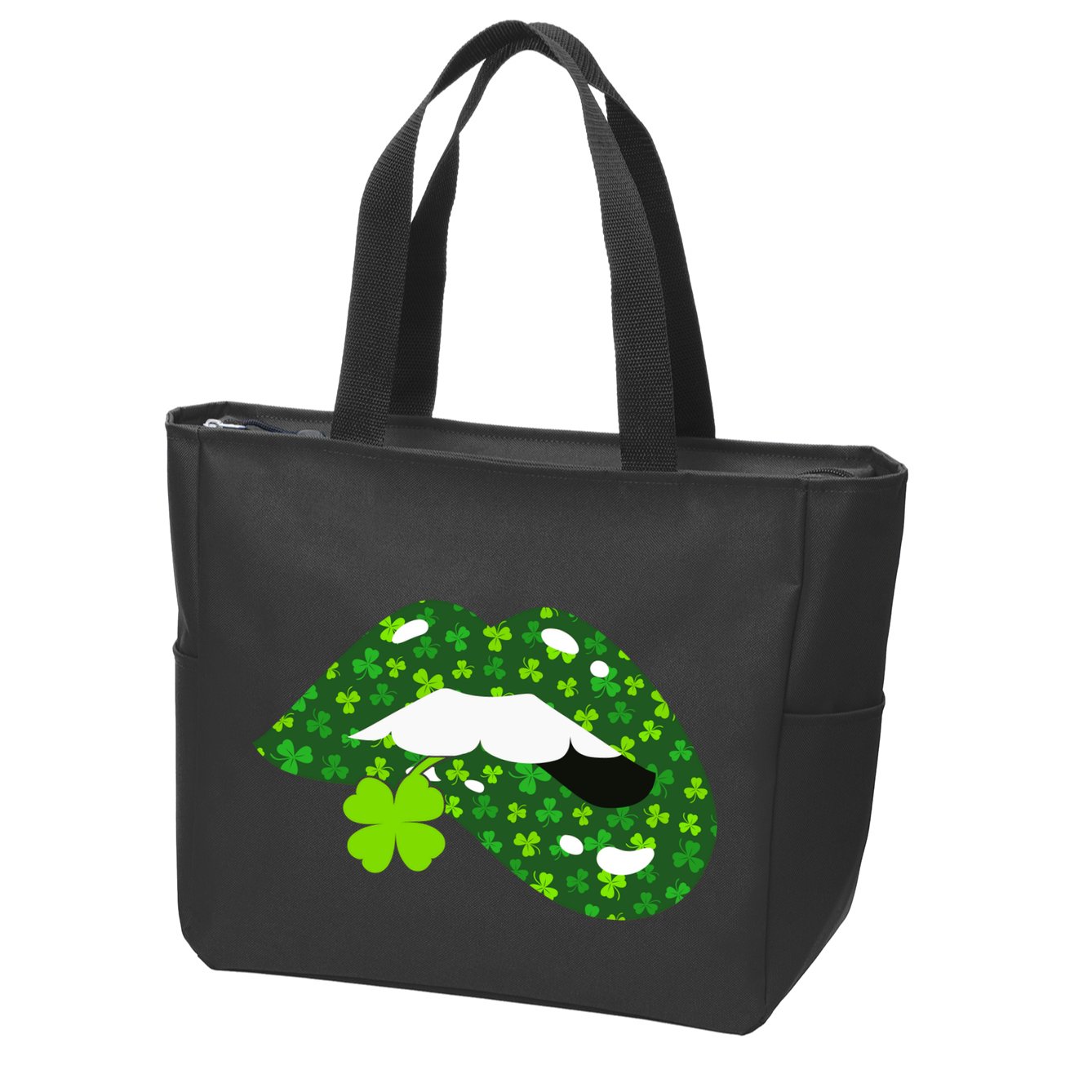 Clover Lips St.Patrick's Day Zip Tote Bag