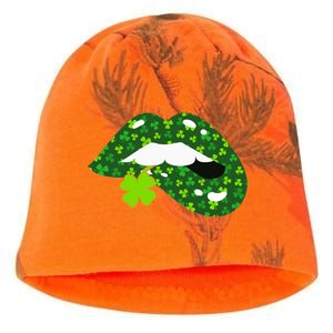 Clover Lips St.Patrick's Day Kati - Camo Knit Beanie