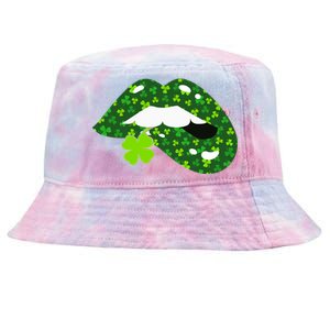 Clover Lips St.Patrick's Day Tie-Dyed Bucket Hat