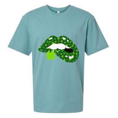 Clover Lips St.Patrick's Day Sueded Cloud Jersey T-Shirt