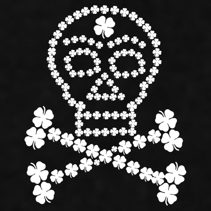 Clover Skull Crossbones St. Patricks Day Ladies PosiCharge Tri-Blend Wicking Tank