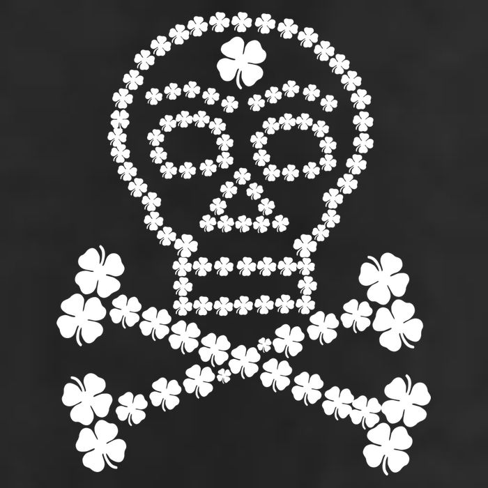 Clover Skull Crossbones St. Patricks Day Cool Comfort Performance Bucket Hat