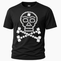 Clover Skull Crossbones St. Patricks Day Cooling Performance Crew T-Shirt