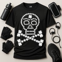 Clover Skull Crossbones St. Patricks Day Cooling Performance Crew T-Shirt