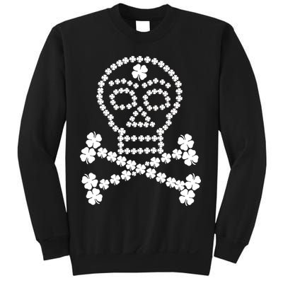 Clover Skull Crossbones St. Patricks Day Sweatshirt