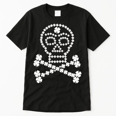 Clover Skull Crossbones St. Patricks Day Tall T-Shirt