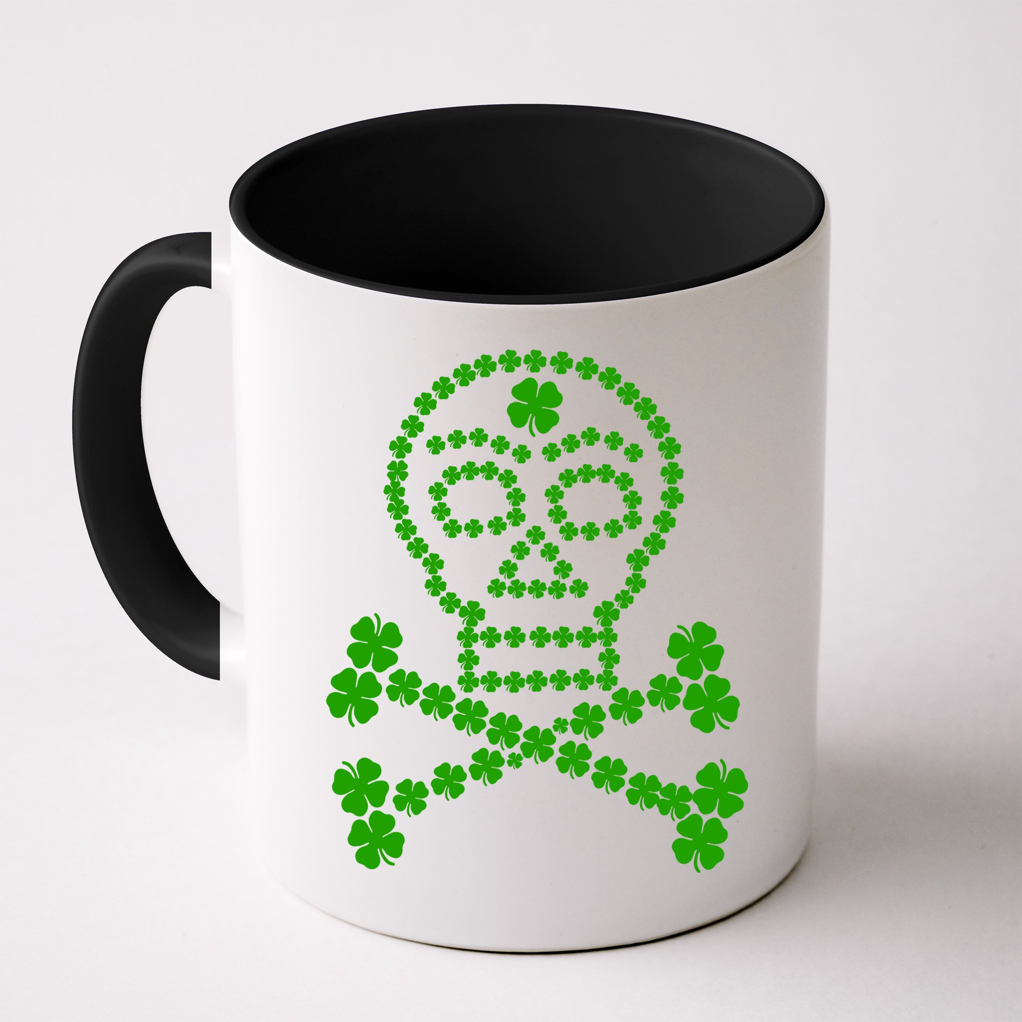 Clover Skull Crossbones St. Patricks Day Mug