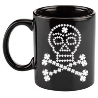 Clover Skull Crossbones St. Patricks Day 11oz C Handle Ceramic Mug