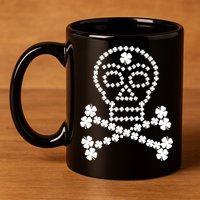 Clover Skull Crossbones St. Patricks Day 11oz C Handle Ceramic Mug