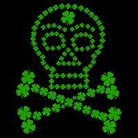 Clover Skull Crossbones St. Patricks Day 16oz Travel Tumbler