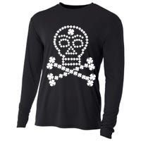 Clover Skull Crossbones St. Patricks Day Cooling Performance Long Sleeve Crew